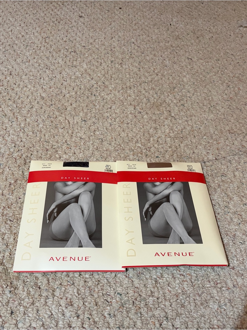 4/$5 Avenue Day Sheer Tights - Nude and Navy
